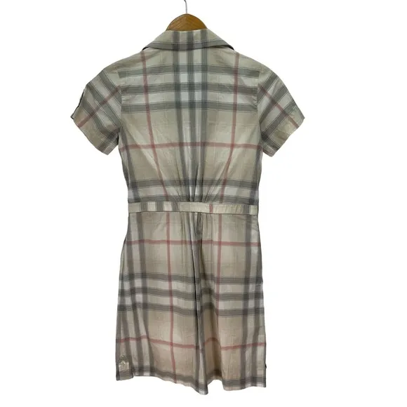 Burberry Childrens Plaid Classic Belted Dress Girls 12Y