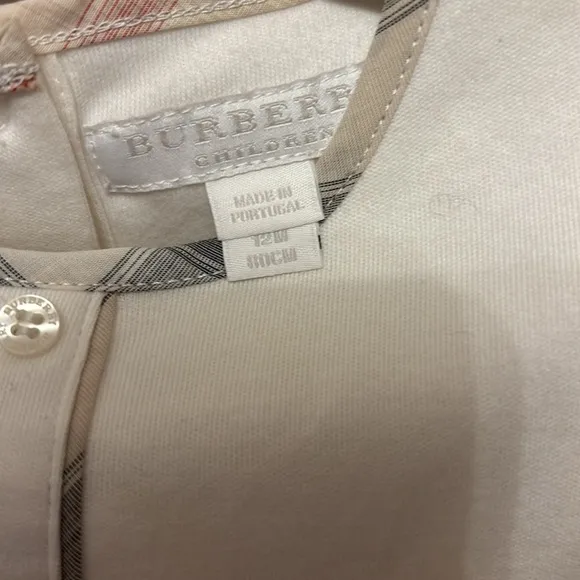 Burberry sleeveless classic plaid dress size 12 months