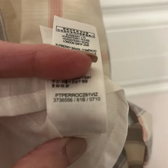 Burberry sleeveless classic plaid dress size 12 months