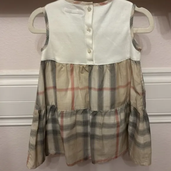 Burberry sleeveless classic plaid dress size 12 months