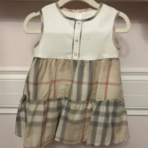 Burberry sleeveless classic plaid dress size 12 months