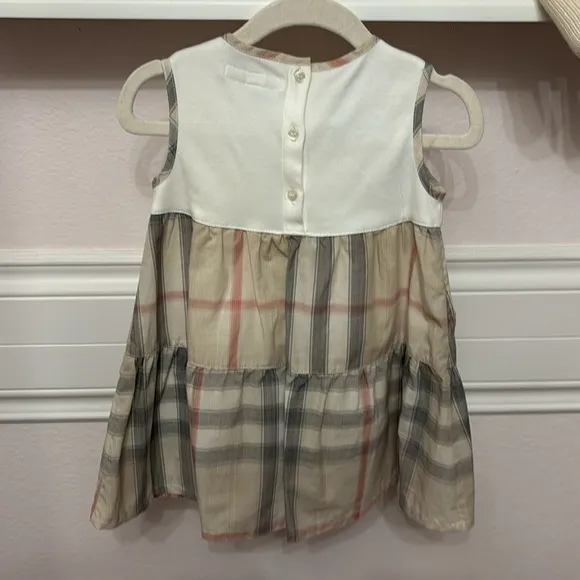 Burberry sleeveless classic plaid dress size 12 months