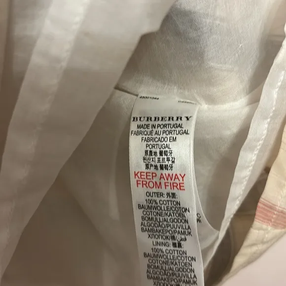 Burberry sleeveless classic plaid dress size 12 months