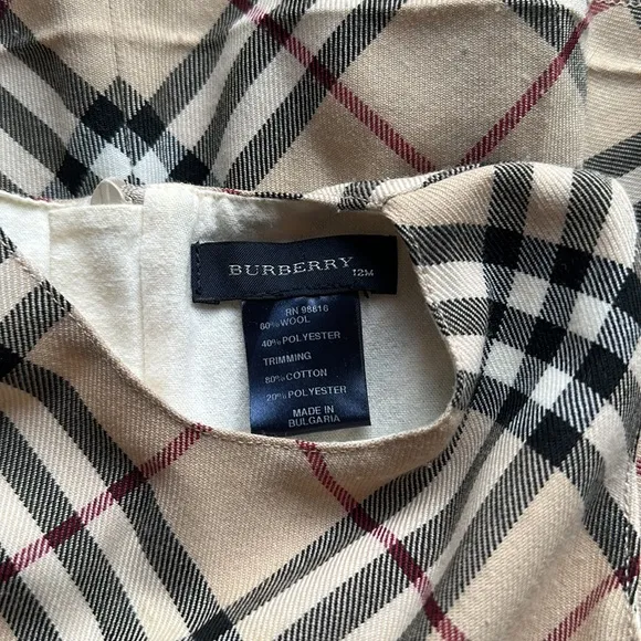 Burberry vintage baby dress classic print