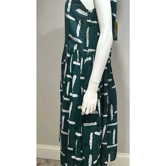 Busayo Soji Fitted Green Midi Sundress Size Small
