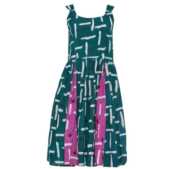 Busayo Soji Fitted Green Midi Sundress Size Small