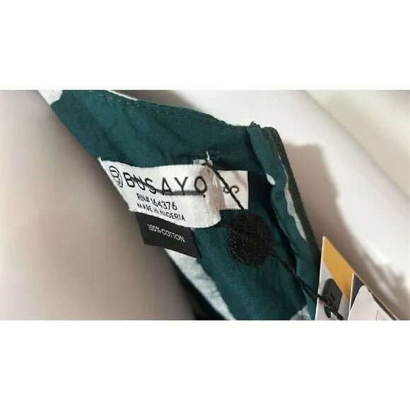 Busayo Soji Fitted Green Midi Sundress Size Small