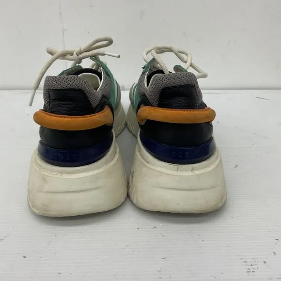 Buscemi White Green Brown Gray Athletic Sneakers Men's Size 11 Preowned EU 44