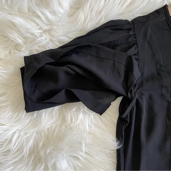 By Anthropologie Modern Sheer Midi Dress in Black Size 0
