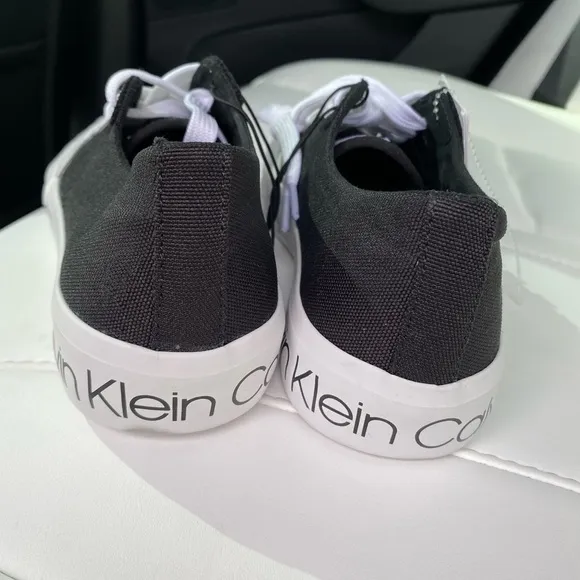 Calvin Klein Black &amp; White Logo Lauri Sneakers
