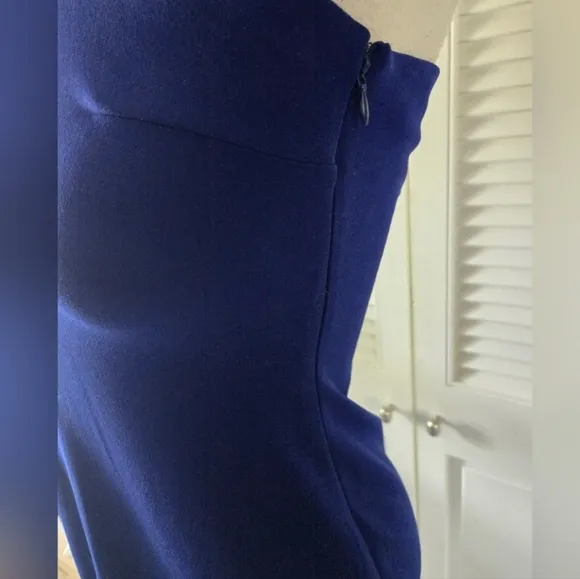 Calvin Klein Blue One-Shoulder Ruffle Sheath Dress NWOT Size 2