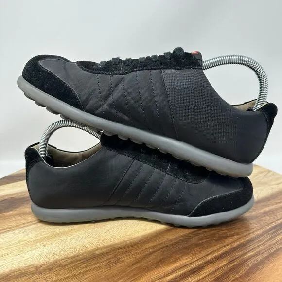 Camper EU 40 Pelotas XLite Shoes Black Polyester Suede Lightweight Sneakers