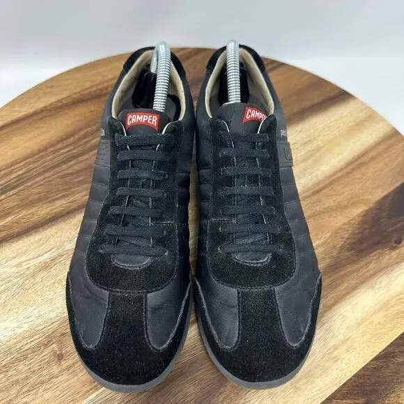 Camper EU 40 Pelotas XLite Shoes Black Polyester Suede Lightweight Sneakers