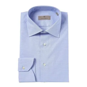 Canali Mens  Modern Fit Dress Shirt, Blue