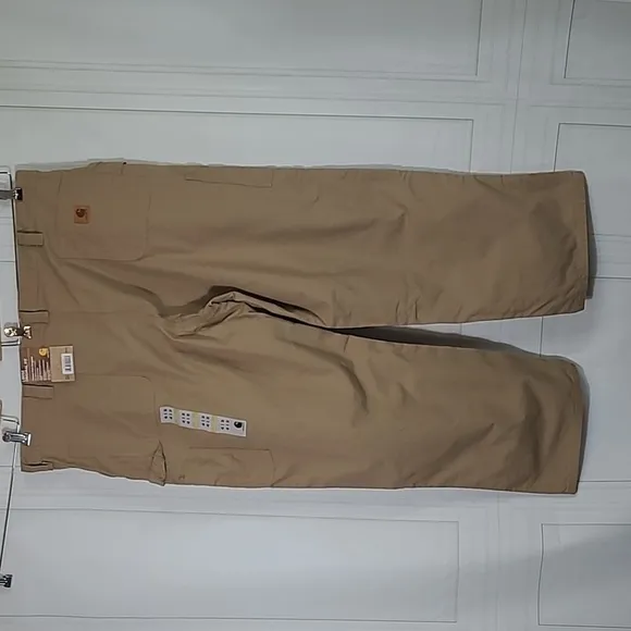CARHARTT Canvas Work Dungaree's Loose Original Fit - Dark Khaki- Sz. 48 X 30-NEW