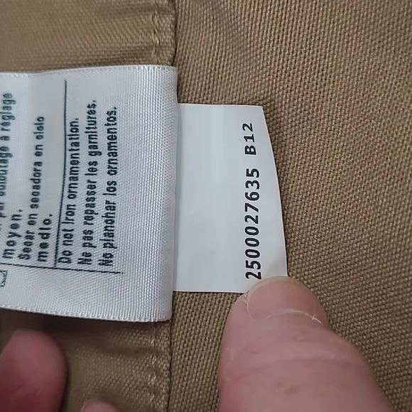 CARHARTT Canvas Work Dungaree's Loose Original Fit - Dark Khaki- Sz. 48 X 30-NEW