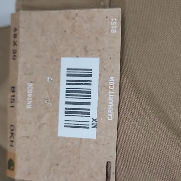 CARHARTT Canvas Work Dungaree's Loose Original Fit - Dark Khaki- Sz. 48 X 30-NEW