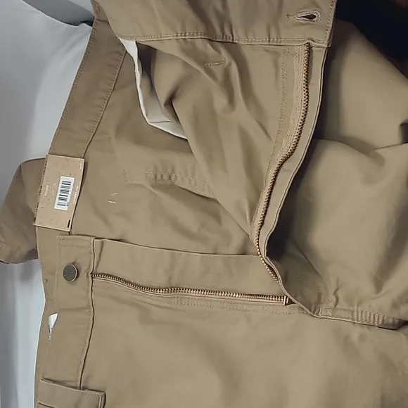 CARHARTT Canvas Work Dungaree's Loose Original Fit - Dark Khaki- Sz. 48 X 30-NEW