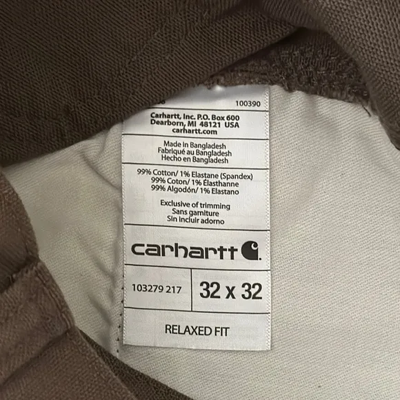 Carhartt Men's Relaxed Fit Rugged Flex Duck Dungaree Utility Pant - Tarmac