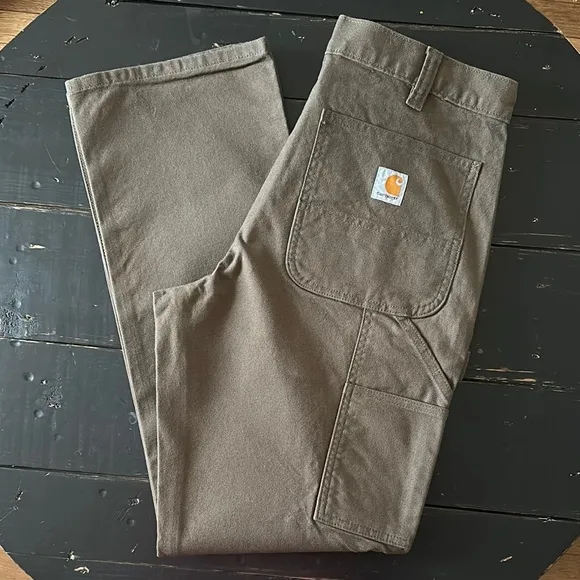 Carhartt Men's Relaxed Fit Rugged Flex Duck Dungaree Utility Pant - Tarmac