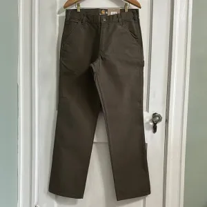 Carhartt Men's Relaxed Fit Rugged Flex Duck Dungaree Utility Pant - Tarmac