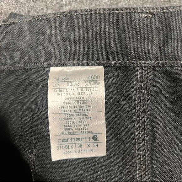 Carhartt Men’s  Utility Work Pant - Loose Fit - Washed Duck Size 38x34