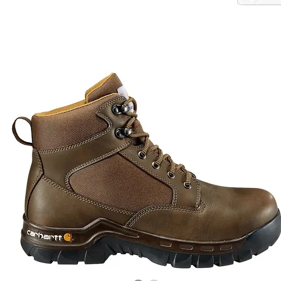 CARHARTT RUGGED FLEX® 6&quot; STEEL TOE WORK BOOT SIZE 10 BROWN NEW WITHOUT BOX