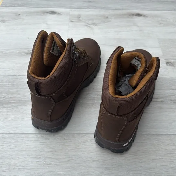 CARHARTT RUGGED FLEX® 6&quot; STEEL TOE WORK BOOT SIZE 10 BROWN NEW WITHOUT BOX