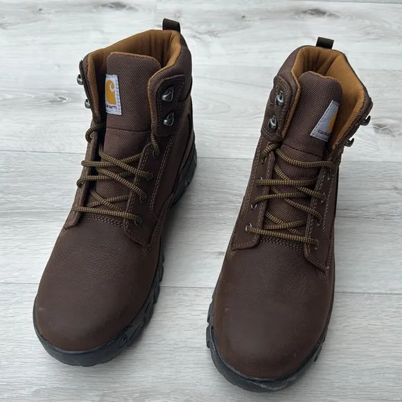 CARHARTT RUGGED FLEX® 6&quot; STEEL TOE WORK BOOT SIZE 10 BROWN NEW WITHOUT BOX