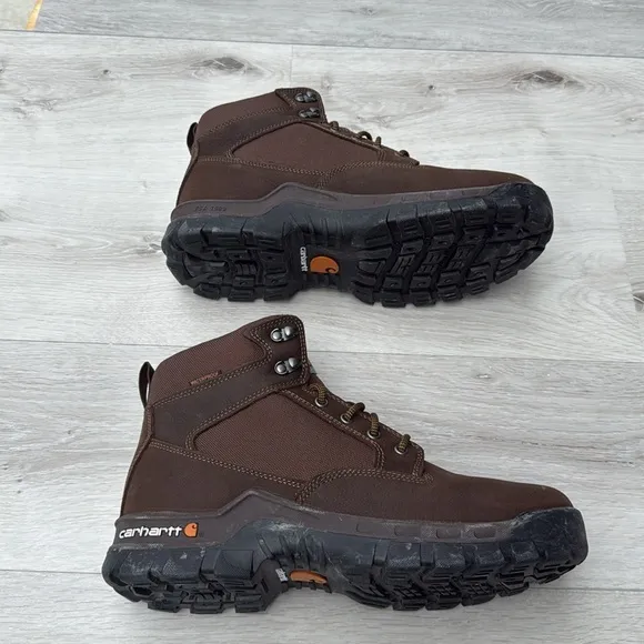 CARHARTT RUGGED FLEX® 6&quot; STEEL TOE WORK BOOT SIZE 10 BROWN NEW WITHOUT BOX