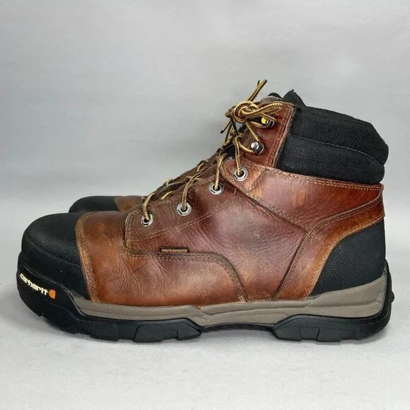 Carhartt Men's Size 12 Ground Force Waterproof 6&quot; Composite Toe Work Boots