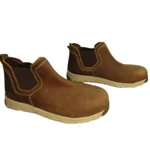 Carolina Men’s Romeo Work Boot Brown Size 10 Aluminum Toe Pull-On Ankle – NWT