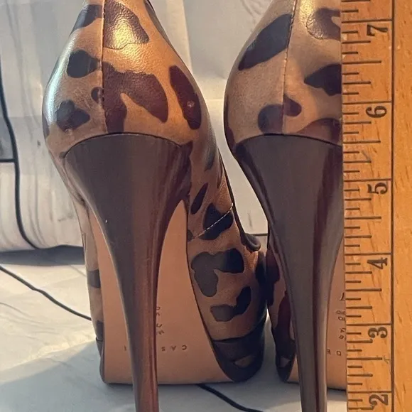 Casadei Classic Platform Pump, Leopard / Animal Print, Woman's Shoes Size 7