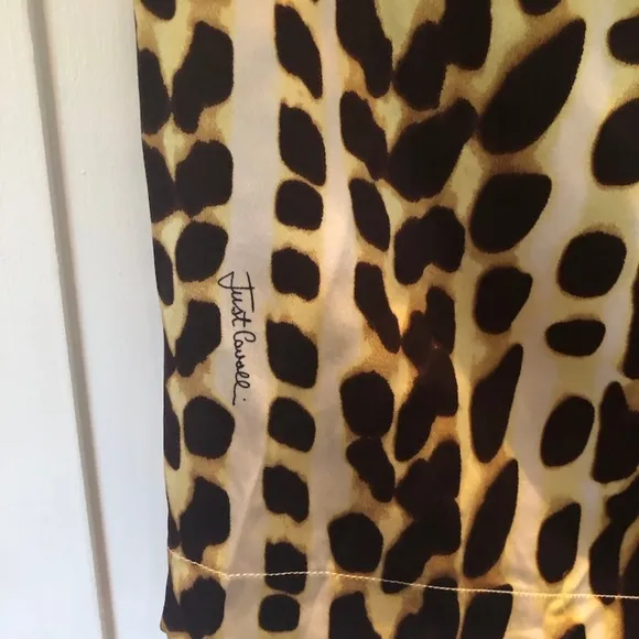Cavalli  leopard asymetrical sleeve dress