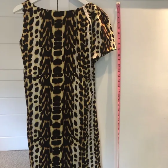 Cavalli  leopard asymetrical sleeve dress