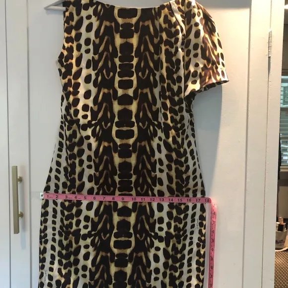 Cavalli  leopard asymetrical sleeve dress
