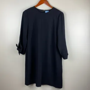 CeCe Woman’s Size 8 Tie Sleeve Shift Dress Black Classic Staple
