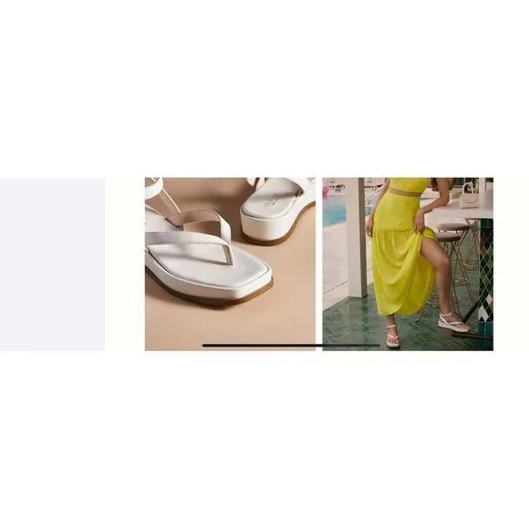 Cecelia New York Kara Anthropologie Comfortable Ivory Sandals Size 6.5 NWT