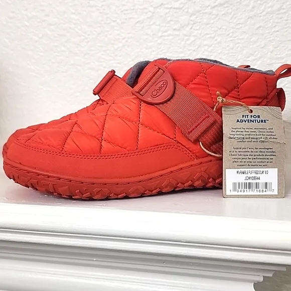 Chaco Red Quilted Slippers