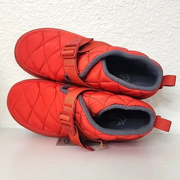 Chaco Red Quilted Slippers