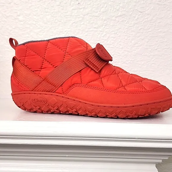 Chaco Red Quilted Slippers