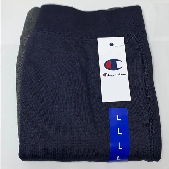 Champion Men’s French Terry Short, 2-Pack, Blu&amp;Gry