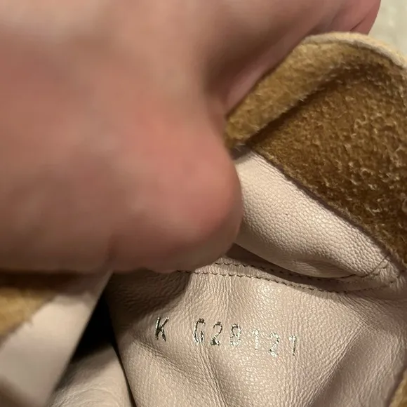 Chanel Camel Suede Peep Toe Ankle Boots.Size 36.5C Made in Italy