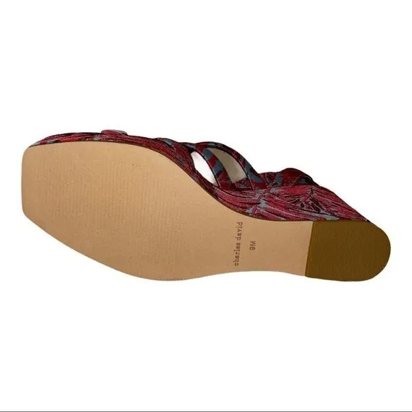 Charles David Judy Platform Wedge Floral Sandals