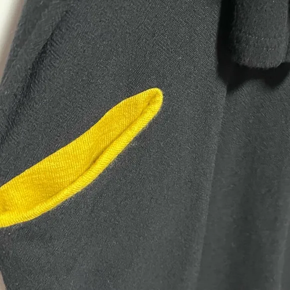 Chiara Cocol Milano Stylish comfort charcoal &amp; yellow knit modern tunic dress