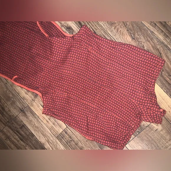 Chic Red plaid Free People Mod Mini Romper in Red / belt loops Spring revolve