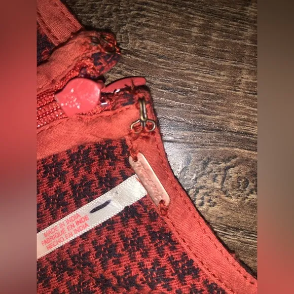 Chic Red plaid Free People Mod Mini Romper in Red / belt loops Spring revolve