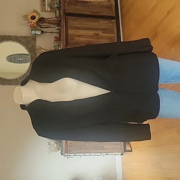 Chico's Classic Ponte Knit Black Blazer