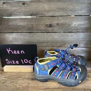 Childrens Kids Keen Newport H2 Waterproof‎ Blue Cars Shoes Sandals Size 10 C GUC
