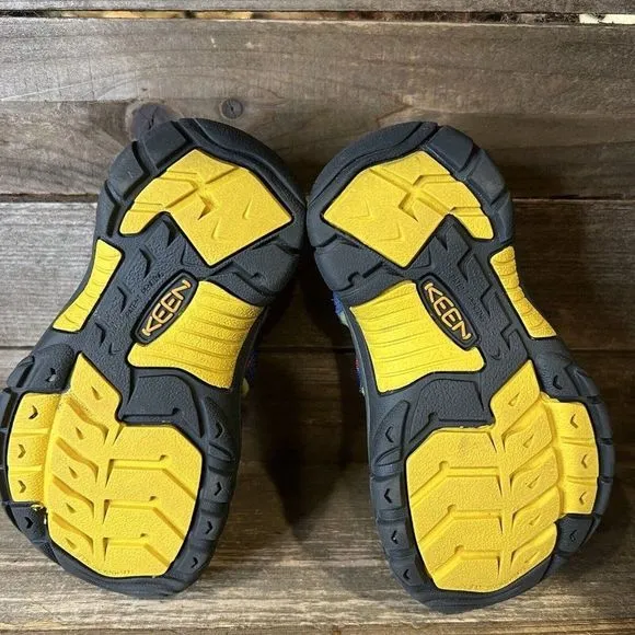Childrens Kids Keen Newport H2 Waterproof‎ Blue Cars Shoes Sandals Size 10 C GUC